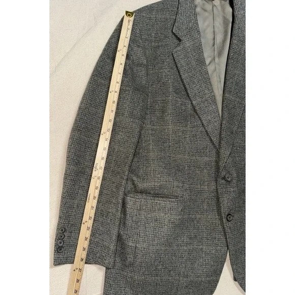 Vintage Hart Schaffner‎ Marx Camel Hair Blazer Men's 46L Plaid Sport Coat Suit - Picture 9 of 12